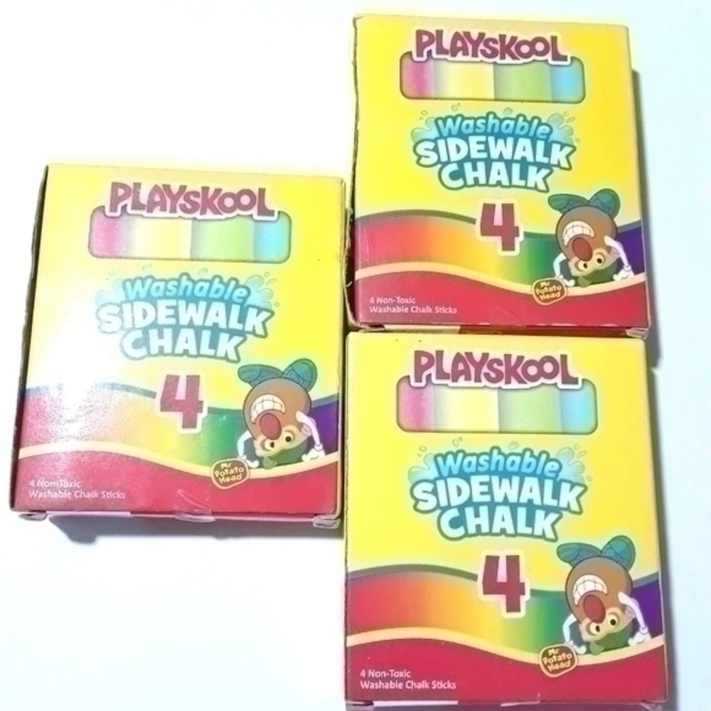 Playschool Washable Sidewalk Chalk Bundle